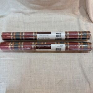 Raymond Waites Village Plaid Wallpaper 2 Double Rolls Burgundy Green 582530 New